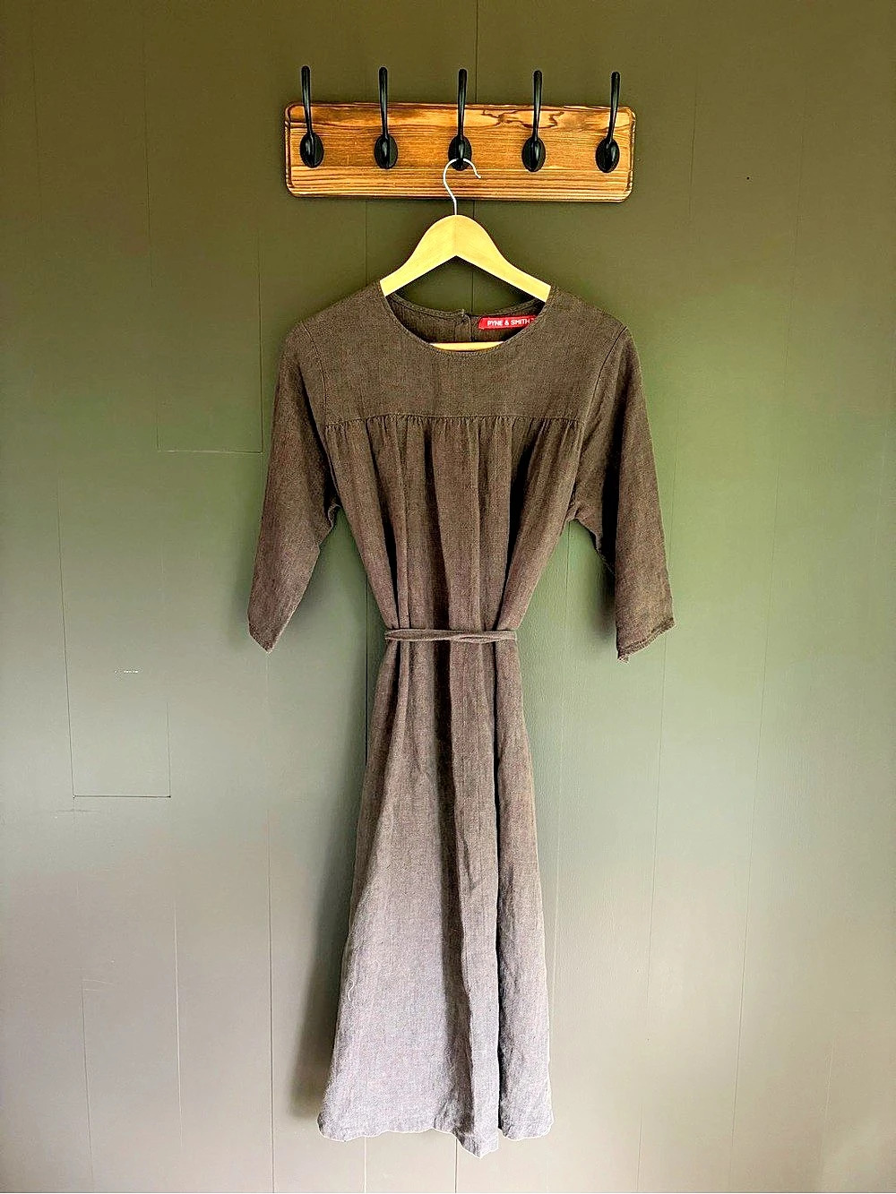 Pyne & Smith - Model No. 35 Dress - Graphite Grey Linen Maxi Dress